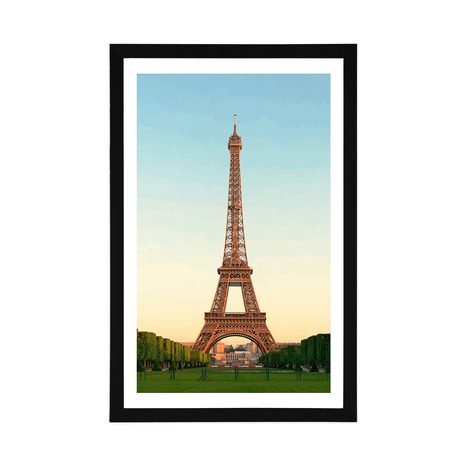 POSTER WITH MOUNT LANDMARK OF PARIS - CITIES - POSTERS