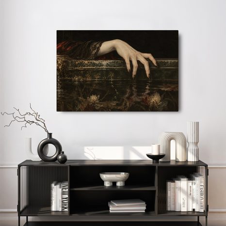 WANDBILD DUNKLE HAND ÜBER DER WASSEROBERFLÄCHE - HALLOWEEN- UND HORROR-BILDER - BILDER