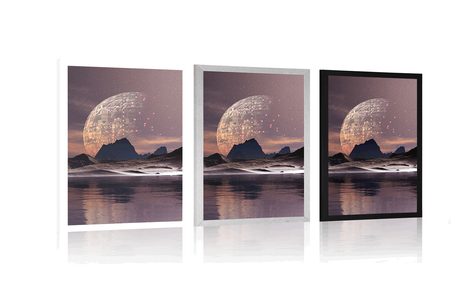 PLAKÁT FUTURISTICKÁ ZEMĚ - VESMÍR A HVĚZDY - PLAKÁTY