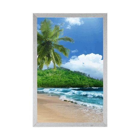 POSTER BEAUTIFUL BEACH ON THE ISLAND OF SEYCHELLES - NATURE - POSTERS