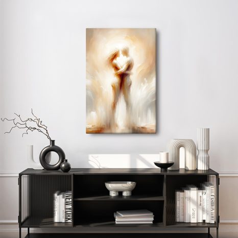 WANDBILD LIEBE IN ÄTHERISCHER WELT - BILDER MIT LIEBESMOTIVEN - BILDER