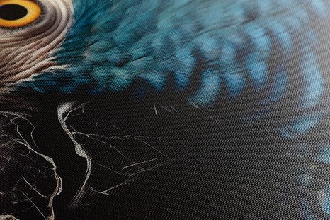 CANVAS PRINT BLUE-GOLD PARROT - PICTURES LORDS OF THE ANIMAL KINGDOM - PICTURES