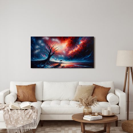 OBRAZ MYSTICKÝ STROM ŽIVOTA A KŮŇ - OBRAZY STROMY ŽIVOTA - OBRAZY