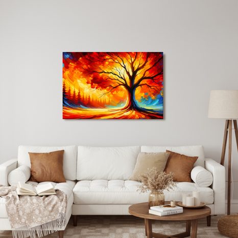 OBRAZ STROM ŽIVOTA V PLAMENECH - OBRAZY STROMY ŽIVOTA - OBRAZY