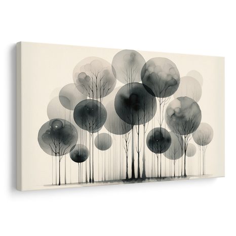 WANDBILD MYSTISCHER LEBENSBAUM IM NEBEL - BILDER BÄUME DES LEBENS - BILDER