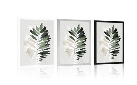 PLAKÁT MINIMALISTICKÁ KAPRADINA - BOTANICKÉ - PLAKÁTY