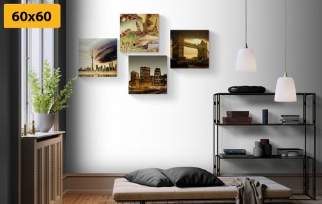 SET OBRAZOV TAJUPLNÉ MESTÁ - ZOSTAVY OBRAZOV - OBRAZY