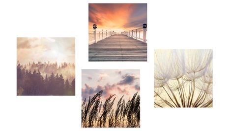 SET OBRAZŮ PŘÍRODA V NÁRUČÍ SLUNCE - SESTAVY OBRAZŮ - OBRAZY
