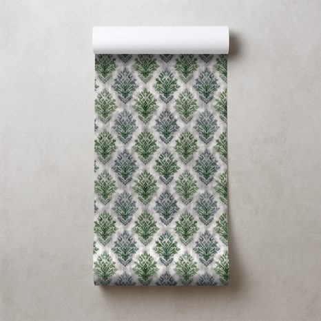 FOTOTAPETA ZELENÉ VINTAGE ORNAMENTY - VZOROVANÉ TAPETY - TAPETY