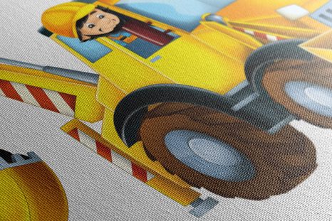 TABLOU EXCAVATOR PENTRU COPII - TABLOURI PENTRU COPII - TABLOURI