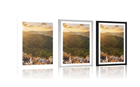 PLAKAT S PASPARTUOM STIJENE VRŠATECKÉ BRADLÁ U SLOVAČKOJ - PRIRODA - PLAKATI