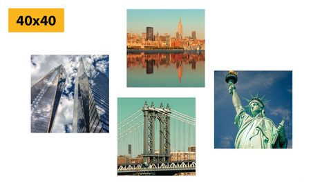 SET DI QUADRI – BELLEZZE DELLA CITTÀ DI NEW YORK - COLLEZIONI DI QUADRI - STAMPE E QUADRI