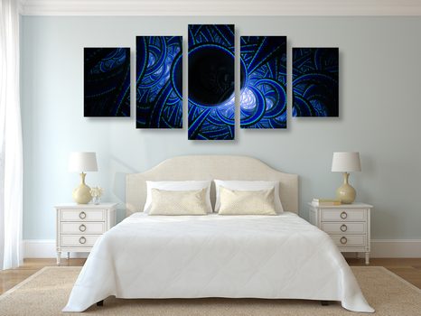 5-DIJELNA SLIKA TAJANSTVENI UZORCI - APSTRAKTNE SLIKE - SLIKE