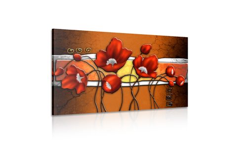 SLIKA RDEČI POLJSKI MAK - ABSTRAKTNE SLIKE - SLIKE