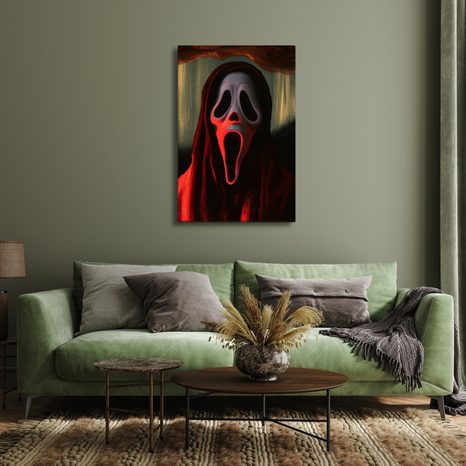 WANDBILD DUNKLE MASKE IM WALDSCHATTEN - HALLOWEEN- UND HORROR-BILDER - BILDER