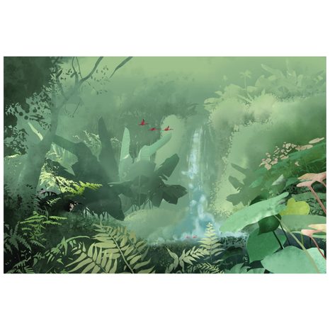 SAMOPRZYLEPNA TAPETA UROK NIETKNIĘTEJ DŻUNGLI - TAPETY SAMOPRZYLEPNE - TAPETY