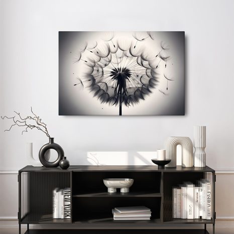 WANDBILD FLIEGENDE PUSTEBLUMENSAMEN - BILDER LÖWENZAHN - BILDER