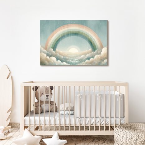 OBRAZ DUHA NAD MOŘEM OBLAKŮ - OBRAZY PŘÍRODY A KRAJINY - OBRAZY