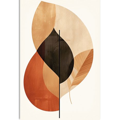 WANDBILD ABSTRAKTE BLÄTTER NO3 - WANDBILDER ABSTRAKTE FORMEN - BILDER