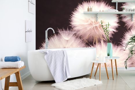 SELF ADHESIVE WALL MURAL DANDELION ON A DARK BACKGROUND - SELF-ADHESIVE WALLPAPERS - WALLPAPERS