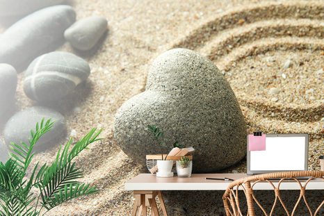 ΑΥΤΟΚΌΛΛΗΤΗ ΤΟΙΧΟΓΡΑΦΊΑ ΠΈΤΡΑ ΖΕΝ ΣΕ ΣΧΉΜΑ ΚΑΡΔΙΆΣ - ΑΥΤΟΚΌΛΛΗΤΕΣ ΤΑΠΕΤΣΑΡΊΕΣ - ΤΑΠΕΤΣΑΡΊΕΣ