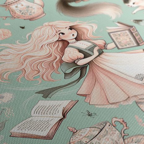 TABLOU FATĂ MAGICĂ ȘI IEPURAȘI - TABLOURI PENTRU COPII ANIMĂLUȚE - TABLOURI