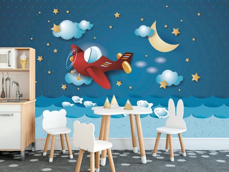 SAMOLEPÍCÍ TAPETA LET LETADÉLKEM - SAMOLEPÍCÍ TAPETY - TAPETY