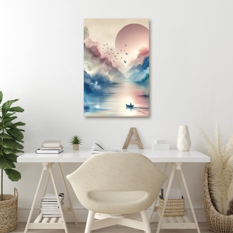 OBRAZ MLŽNÝCH HOR - OBRAZY JEZERA - OBRAZY