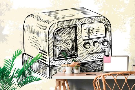 SELBSTKLEBENDE TAPETE RETRO-RADIO - SELBSTKLEBENDE TAPETEN - TAPETEN