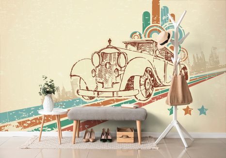 ΤΑΠΕΤΣΑΡΊΑ ΑΥΤΟΚΊΝΗΤΟ ΜΕ VINTAGE ΦΌΝΤΟ - ΕΚΛΕΚΤΉΣ ΠΟΙΌΤΗΤΑΣ ΚΑΙ ΡΕΤΡΌ ΤΑΠΕΤΣΑΡΊΑ - ΤΑΠΕΤΣΑΡΊΕΣ