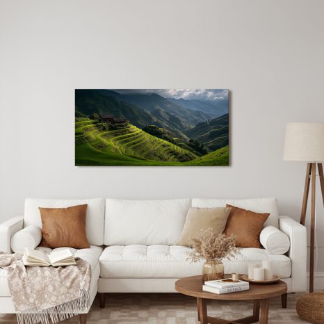OBRAZ HARMONICKÉ HORSKÉ KRAJINY - OBRAZY POLE A LOUKY - OBRAZY