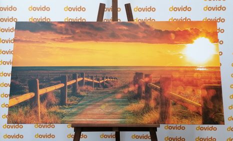 WANDBILD FASZINIERENDER SONNENUNTERGANG - BILDER VON NATUR UND LANDSCHAFT - BILDER