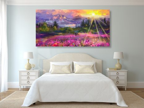 TABLOU PICTURĂ ÎN ULEI PEISAJUL MULTICOLOR - TABLOU NATURĂ ȘI PEISAJE NATURALE - TABLOURI