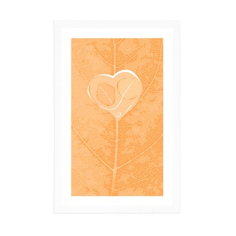 POSTER MIT PASSEPARTOUT BLATTDETAIL - MOTIVE AUS UNSERER WERKSTATT - POSTER