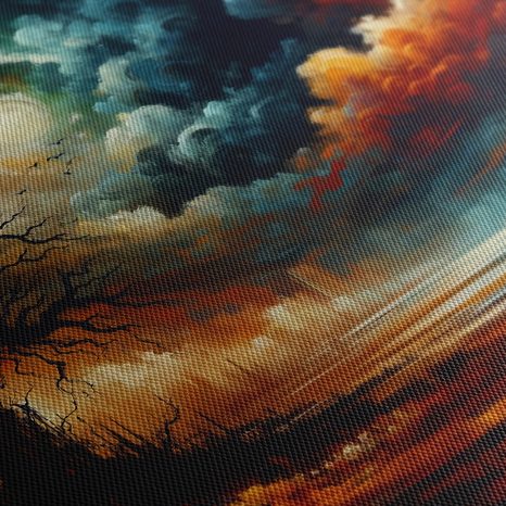 OBRAZ KRAJINA S BAREVNÝM STROMEM ŽIVOTA - OBRAZY STROMY ŽIVOTA - OBRAZY