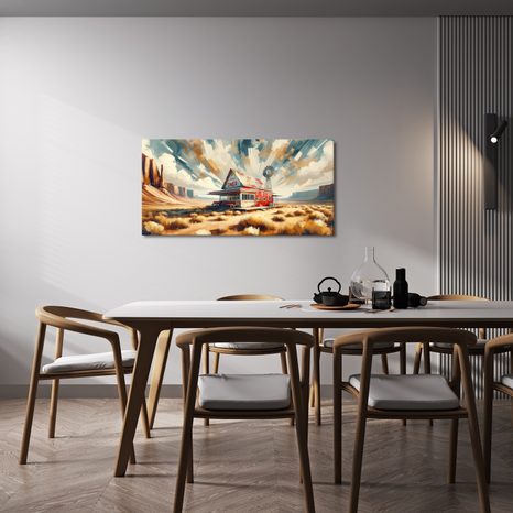 OBRAZ POD POUŠTNÍ OBLOHOU - VINTAGE A RETRO OBRAZY - OBRAZY