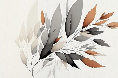 CANVAS PRINT MINIMALISTIC SPRIG OF LEAVES - PICTURES - 🔥 TOTAL SALE 🔥