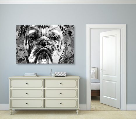 OBRAZ BULDOČEK V ČERNOBÍLÉM PROVEDENÍ - ČERNOBÍLÉ OBRAZY - OBRAZY