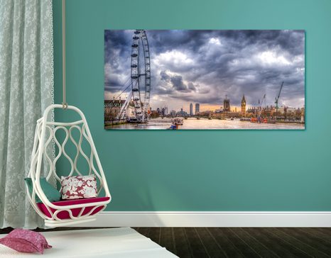 WANDBILD EINZIGARTIGES LONDON UND DIE THEMSE - BILDER VON STÄDTEN - BILDER
