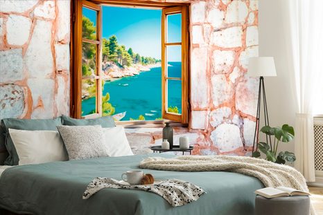 TAPETA POHLED NA VYSNĚNOU KRAJINU - TAPETY MOŘE A PLÁŽ - TAPETY