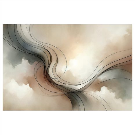 WANDBILD ZARTE LINIEN IM RAUM - WANDBILDER ABSTRAKTE FORMEN - BILDER