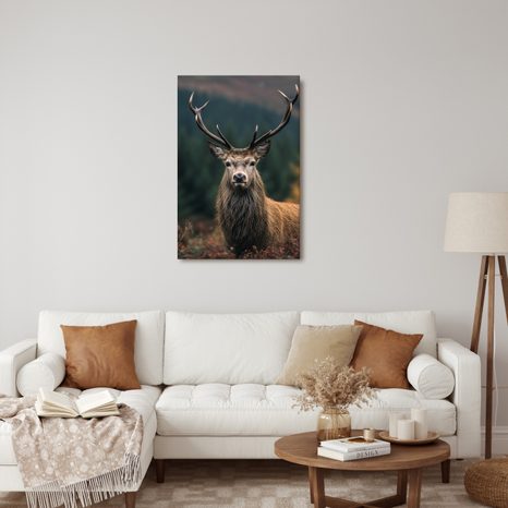 OBRAZ JELEN V PODZIMNÍ PŘÍRODĚ - OBRAZY JELENI - OBRAZY