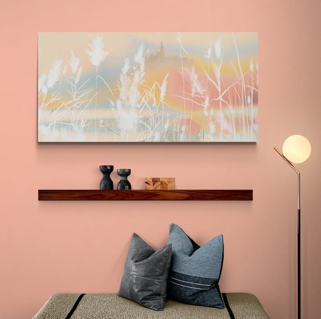 STAMPA SU TELA – CASTELLO DA FIABA SULLA COLLINA - QUADRI DI NATURA E PAESAGGIO - STAMPE E QUADRI