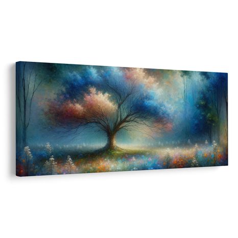 OBRAZ MYSTICKÝ STROM ŽIVOTA S KVĚTY - OBRAZY STROMY ŽIVOTA - OBRAZY