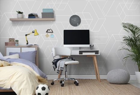 SELBSTKLEBENDE TAPETE GRAUE MUSTERTEILE - SELBSTKLEBENDE TAPETEN - TAPETEN