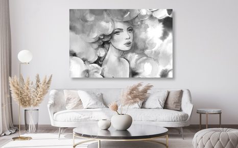 OBRAZ PÔVAB ŽENY V ČIERNOBIELOM PREVEDENÍ - ČIERNOBIELE OBRAZY - OBRAZY