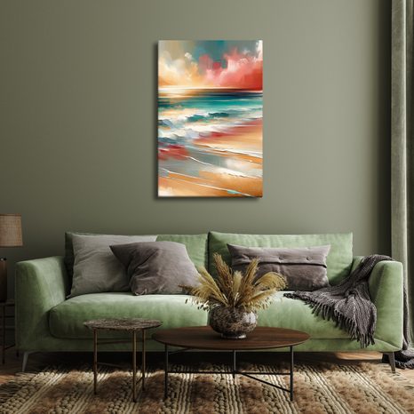 OBRAZ MOŘE PŘI ZÁPADU SLUNCE - OBRAZY MOŘE A PLÁŽ - OBRAZY
