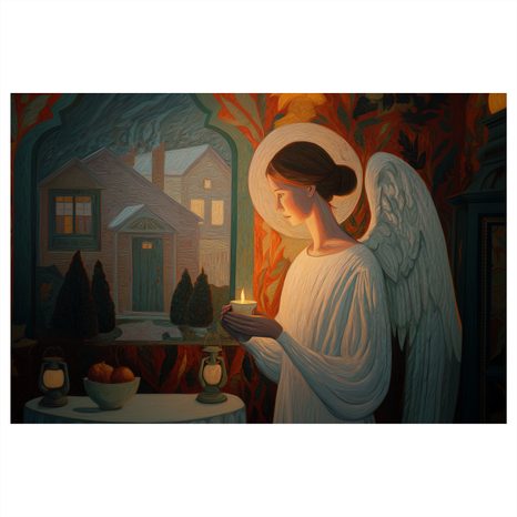 OBRAZ VÁNOČNÍ ANDĚLÍČEK - VÁNOČNÍ A ZIMNÍ OBRAZY - OBRAZY