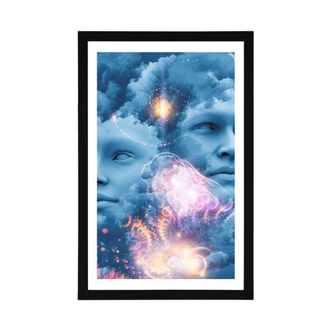 POSTER WITH MOUNT VIRTUAL MIND - ABSTRACT AND PATTERNED - POSTERS