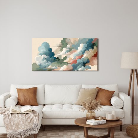 OBRAZ MRAKY V JEMNÝCH PASTELOVÝCH TÓNECH - OBRAZY PŘÍRODY A KRAJINY - OBRAZY